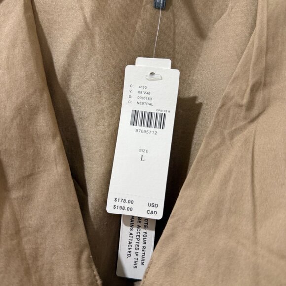 🏷 *NWT* ✨ Anthropologie Maeve Neutral Smocked Midi Dress 🤍🌾 - Picture 10 of 11